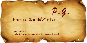 Paris Gardénia névjegykártya